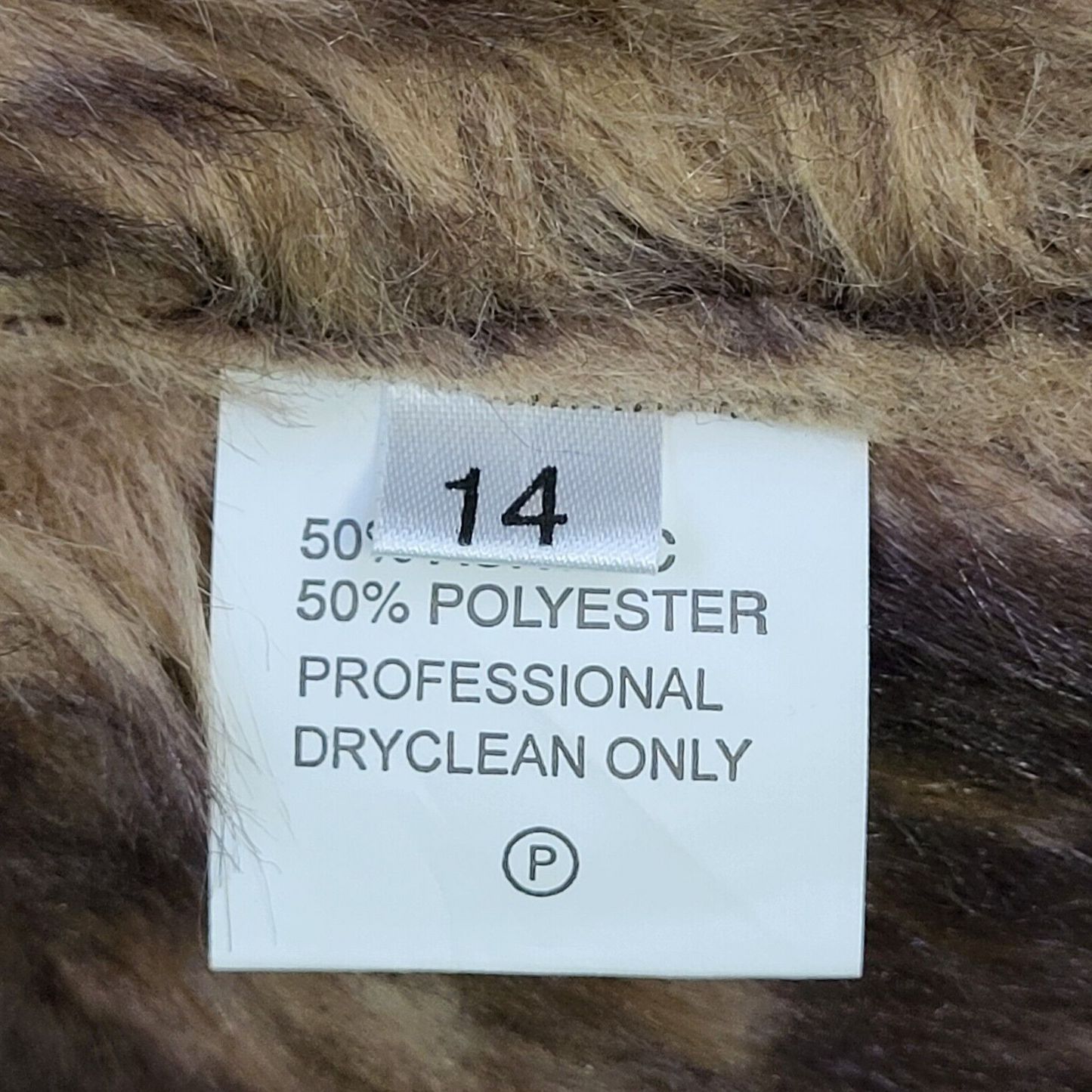 Emma Fontaine Brown Suede Faux Fur Collared Jacket UK Women's 14 H690