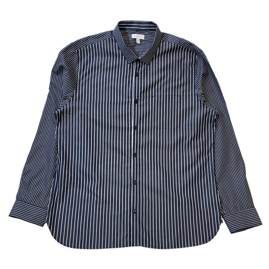 Calvin Klein Blue White Striped Regular Long Sleeve Shirt Uk Men's X Large G592
