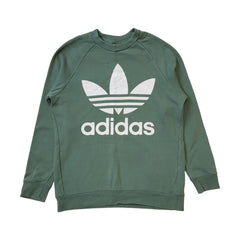 Adidas Green Spell Out Long Sleeve Sports Sweatshirt Women's UK L 12 E 40 H147