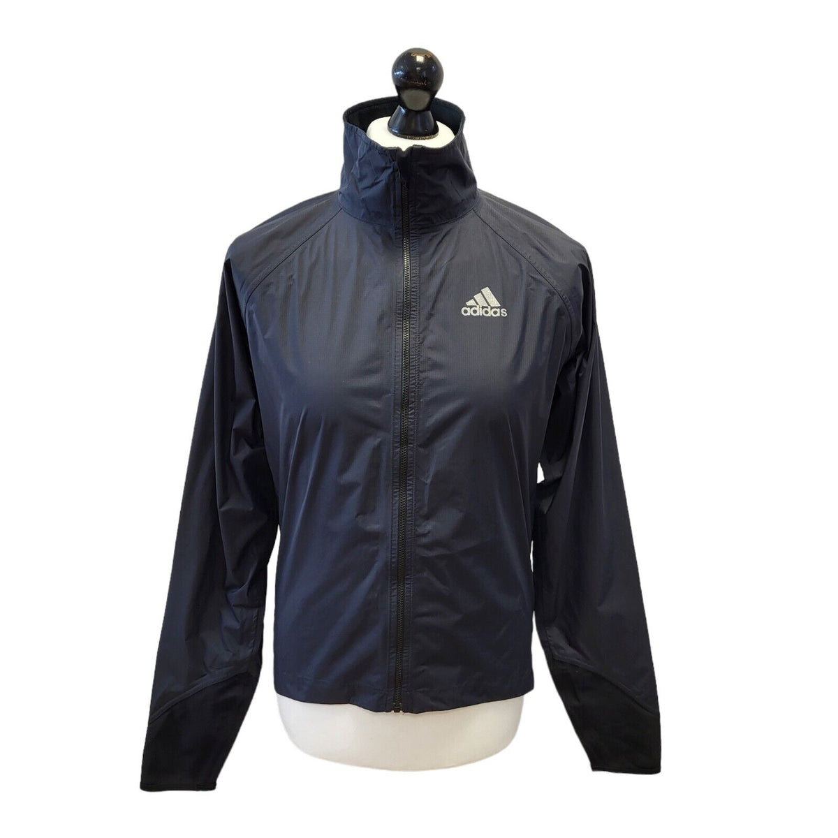 Adidas Sports Windbreaker Jacket Blue High Neck UK M EU 50 G150