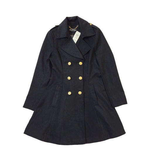 Miss Selfridge Black Double Breasted Coat UK Women's 10 Bnwt G662