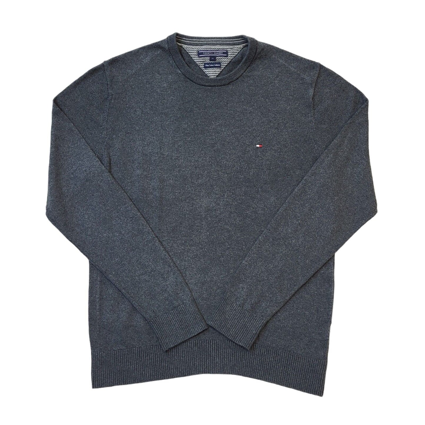 Tommy Hilfiger Grey Crew Neck L/Sleeve Men's Jumper Uk M G937