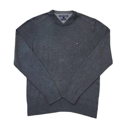 Tommy Hilfiger Grey Crew Neck L/Sleeve Men's Jumper Uk M G937
