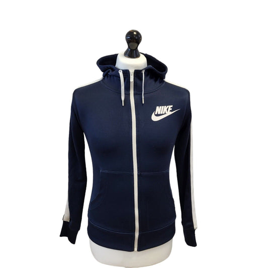 Nike Sports Y2K Track Jacket Hooded Blue Mens UK XS EU 48 G123