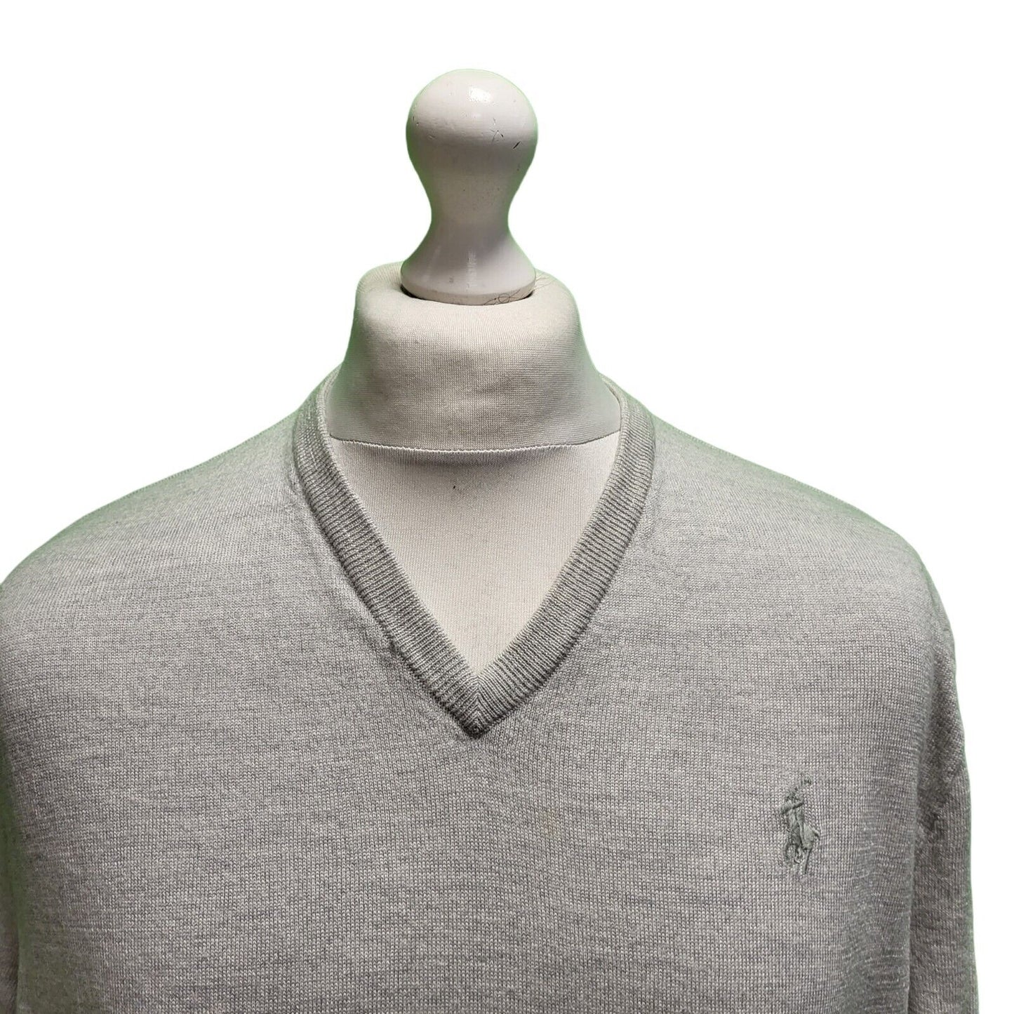 Ralph Lauren Grey Long Sleeve Knit Casual Jumper Men's 2XL H168