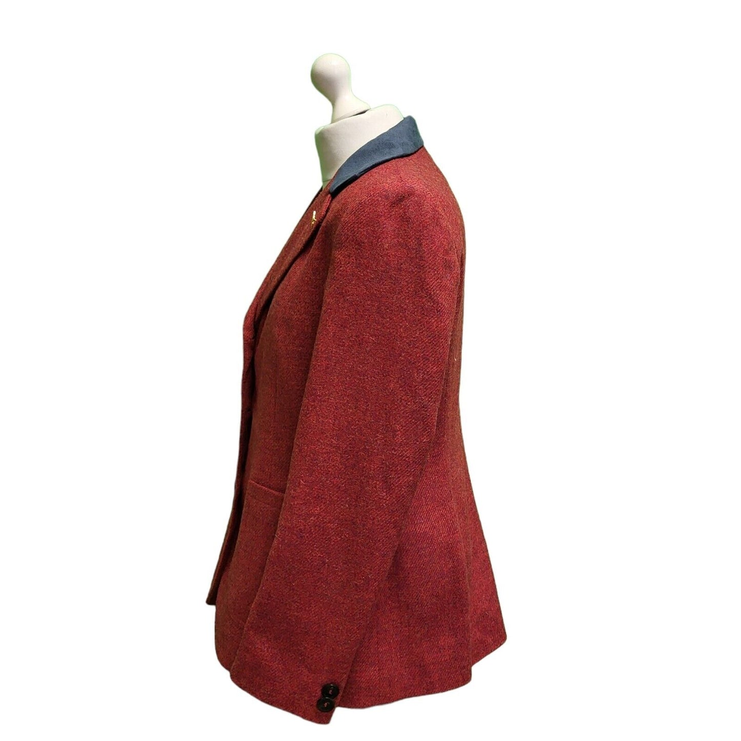 John Partridge Red Button Collared Suit Jacket Uk Women's xL 14 H720