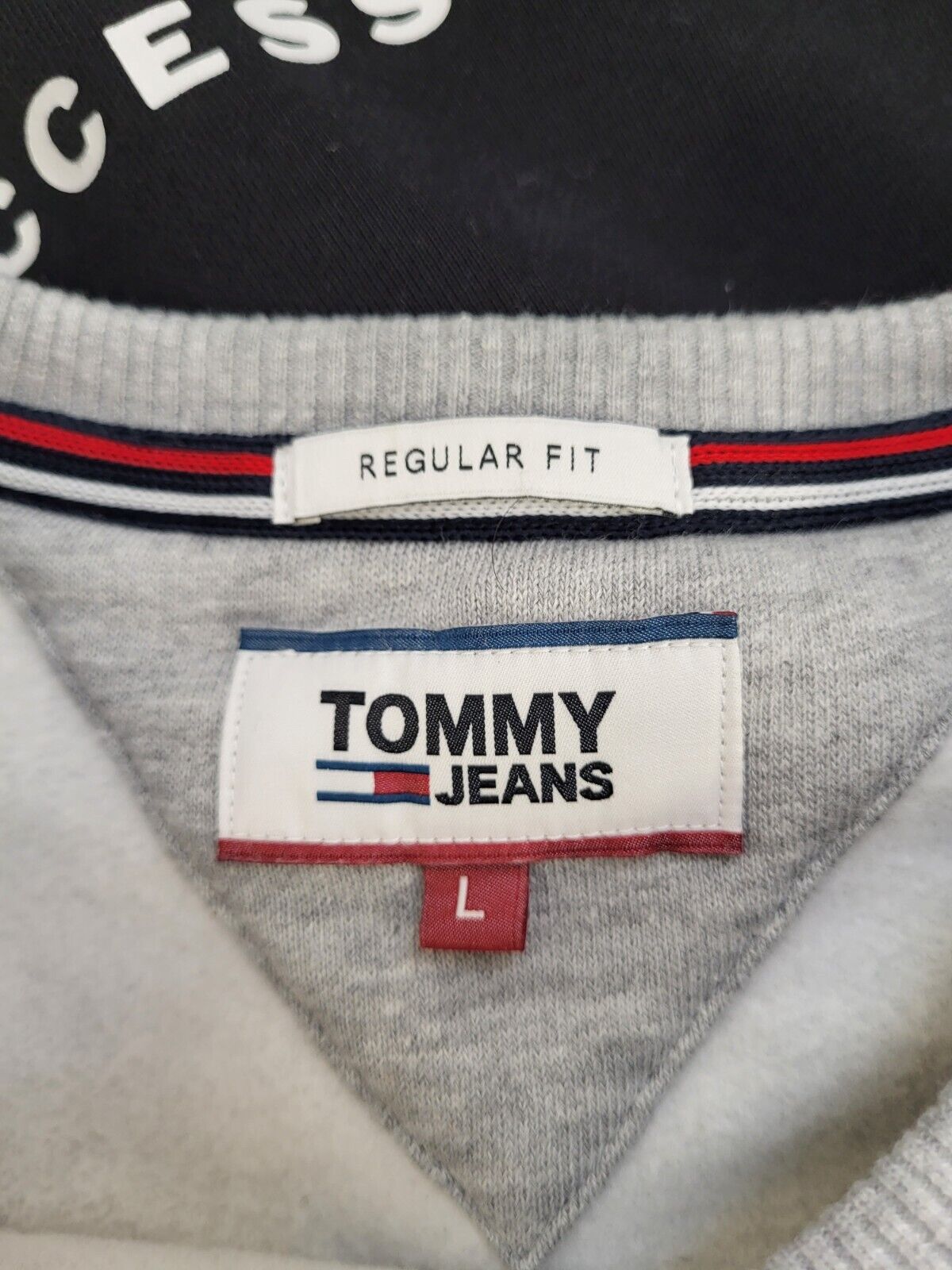 Tommy Jeans Grey Long Sleeve Casual Regular Fit Sweatshirt Men's Uk L H104