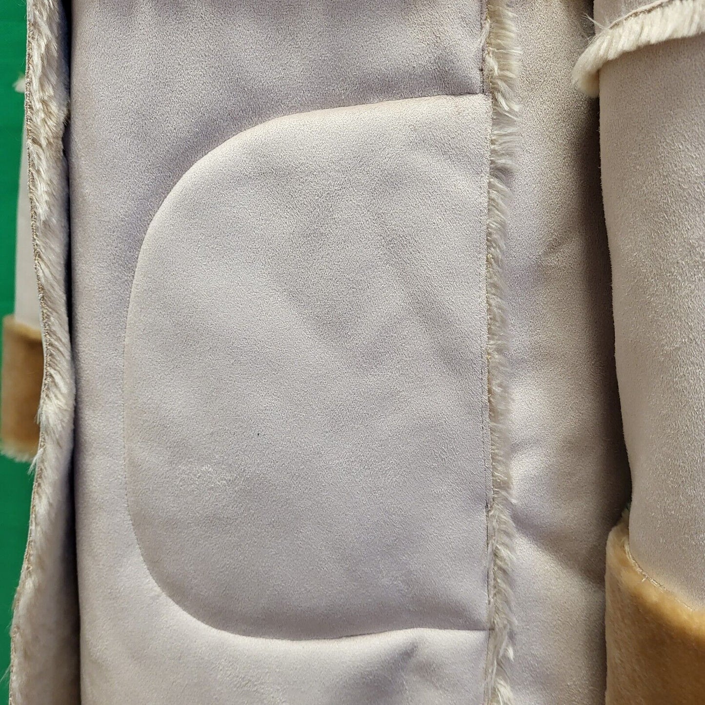 Marks & Spencer Beige Faux Fur Long Sleeve Coat Women's L 14 eu 42 G851