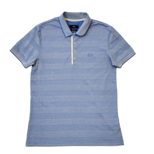 Hugo Boss Blue Regular Fit Short Sleeve Collared Polo Shirt Men's Uk S G770