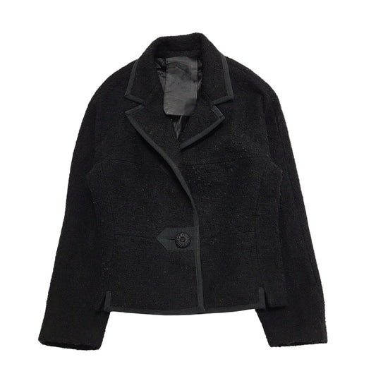 Daphne Raven Black Button Dress Jacket uk Women's Medium BB376