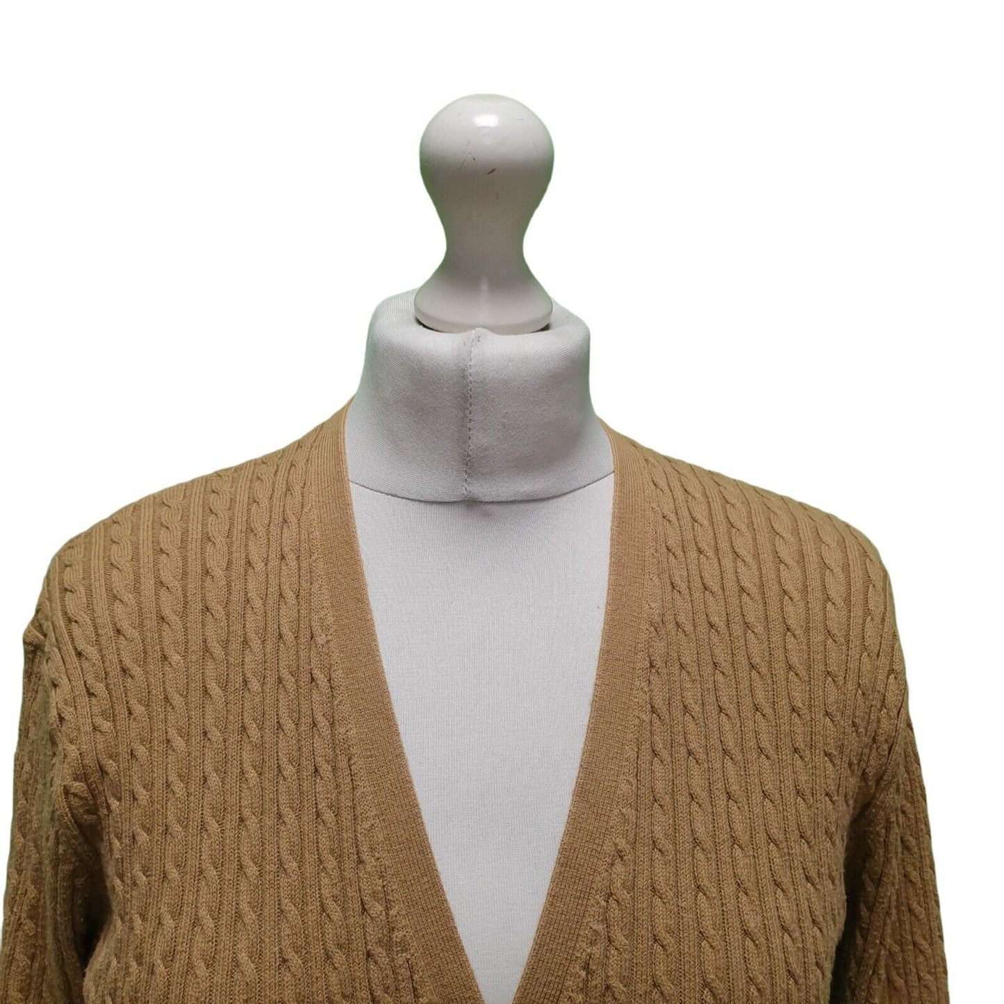 Ralph Lauren Brown Button Cardigan Women's UK L 12 EU 40 H933