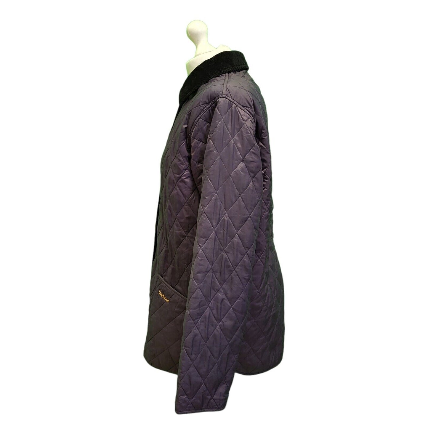 Barbour Purple Padded Shaped Liddlesdale Quilt Jacket UK Women's 14 H703