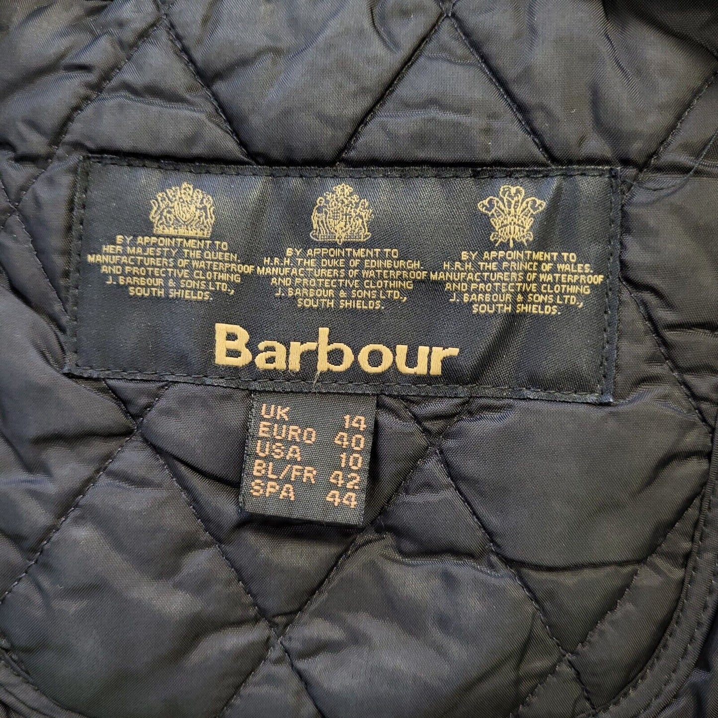 Barbour Purple Padded Shaped Liddlesdale Quilt Jacket UK Women's 14 H703