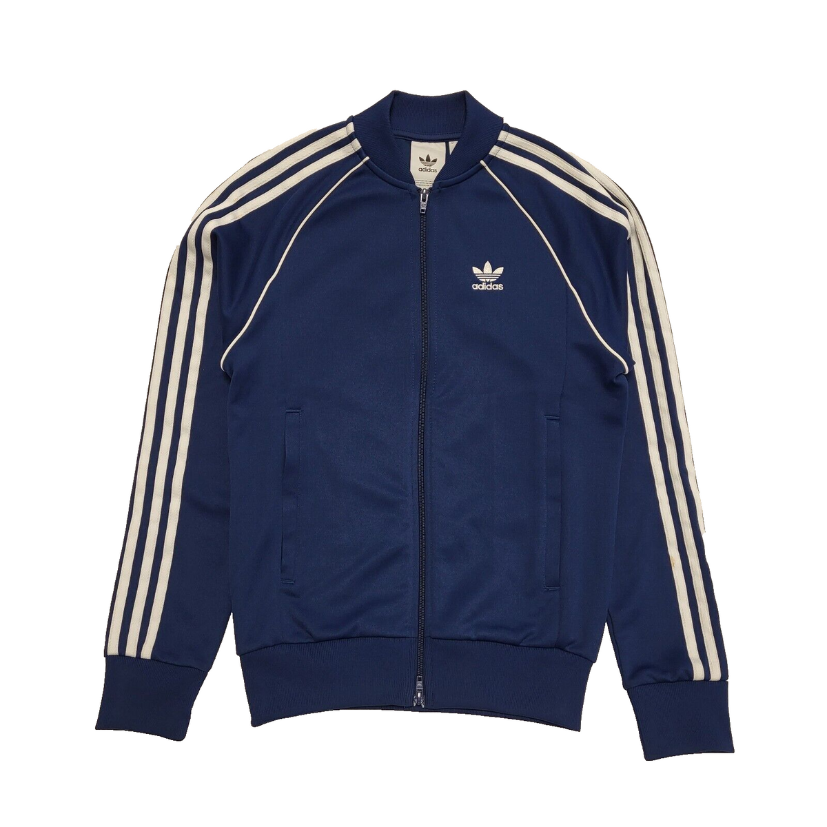 Adidas Blue White Long Sleeve Sports Tracksuit Top Men's UK XS H966