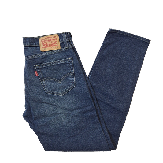 Levi's 511 Faded Blue Straight Leg Zipper Fly Denim Jeans Men's S W30 L30 H44