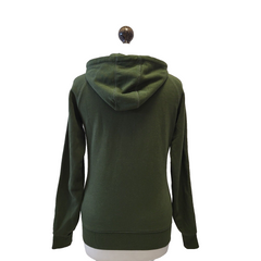 Adidas Green Zipped Drawstring Sweatshirt Hoodie Women's Uk S 8 H280