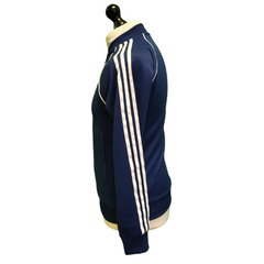Adidas Blue White Long Sleeve Sports Tracksuit Top Men's UK XS H966