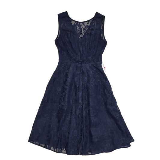 Jolie Moi Blue Lace Formal Party Fit & Flare Dress Women's M 10-12 BNWT H696