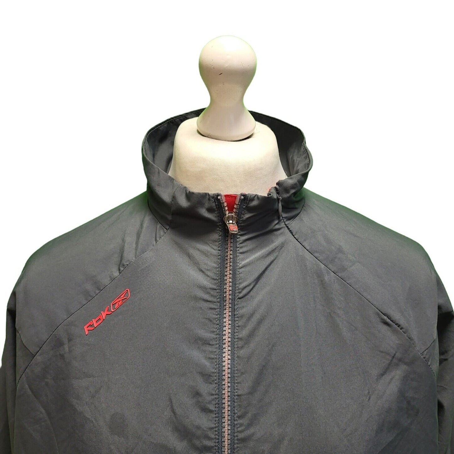 Reebok Grey Long Sleeve Windbreaker Track Jacket UK Men's XL H733