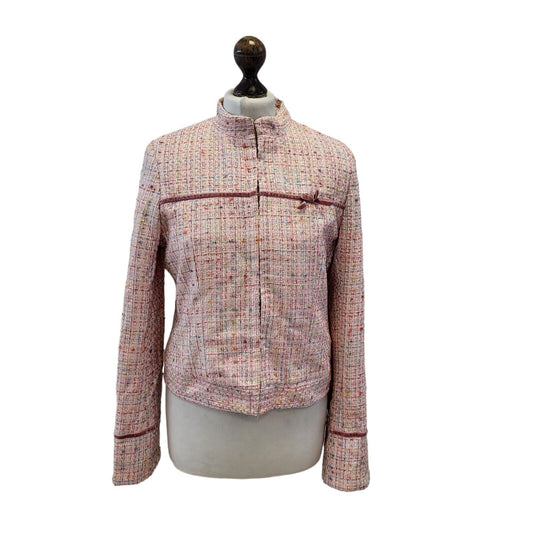 Miss Selfridge Pink Hook Eye Suit Jacket Uk Women's 14 Eu 42 Bnwt G257
