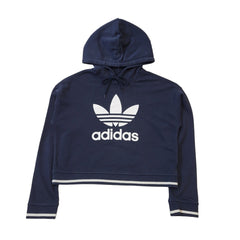 Adidas Navy Blue Spell out Sweatshirt Hoodie Women's UK XS EU 34 G792