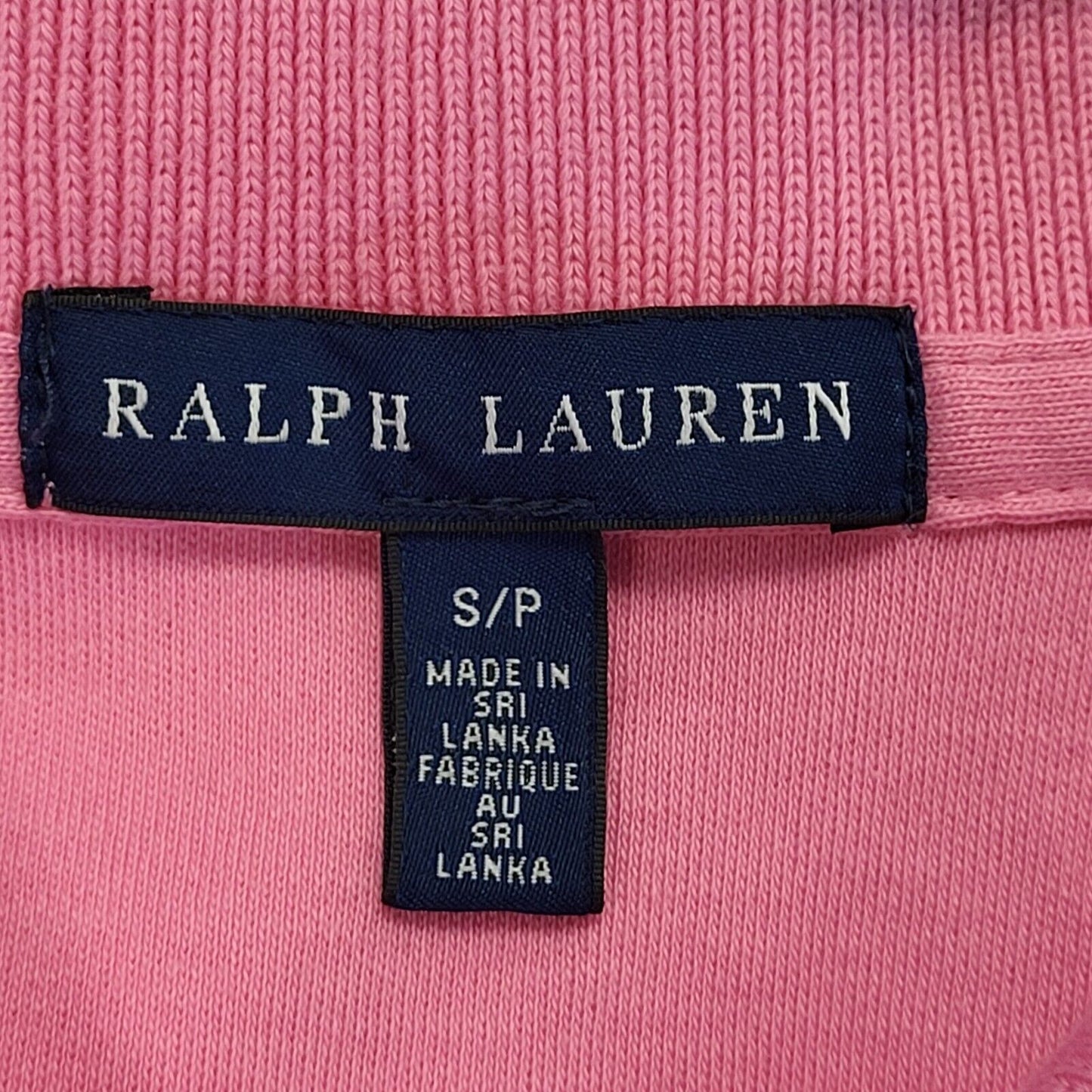 Ralph Lauren Pink Short Sleeve Polo Shirt UK Women's Small G725