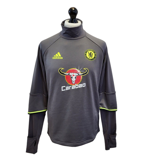 Adidas Chelsea FC Grey Roll Neck Long Sleeve Sports Top uk Men's M EU 50 E982