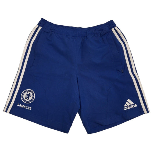 Adidas Chelsea FC Shorts Blue Drawstring Men's uk S W30 E345