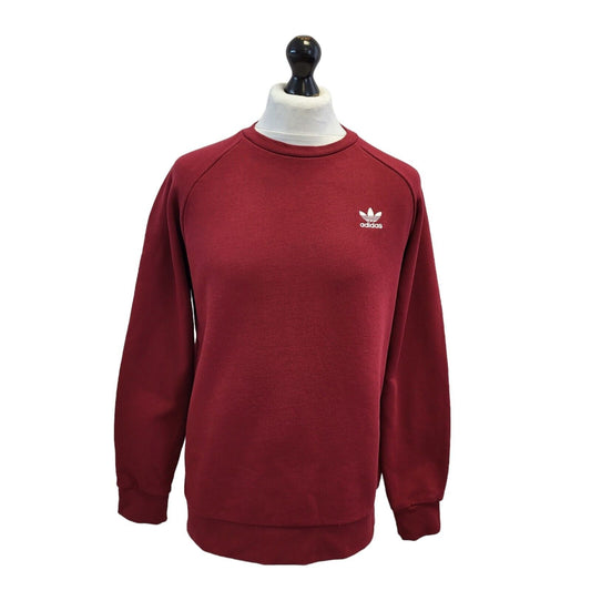 Adidas Burgundy Crew Neck Sweatshirt uk Men's M eu 50 E991